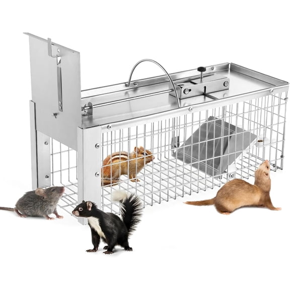 Live Animal Humane Cage Trap Catch Rats, Mice, Chipmunk, Weasel and Other Rodents for Indoor and Outdoor@, Squirrel Trap#!