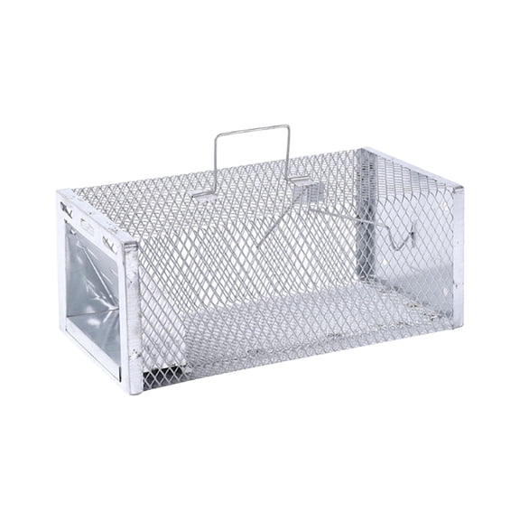 Live Animal Trap Metal Cage for Mice & Squirrels, Humane Catch & Release Reusable Rodent Trap, Heavy Duty Easy Set Indoor Outdoor Critter Catcher