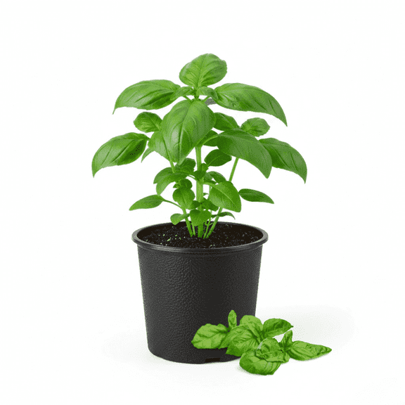 Live Basil Plant, Large Leaf Basil Live Plant in 4 Inches Pot, Fragrant and Edible Herbs, Indoor Outdoor Growing