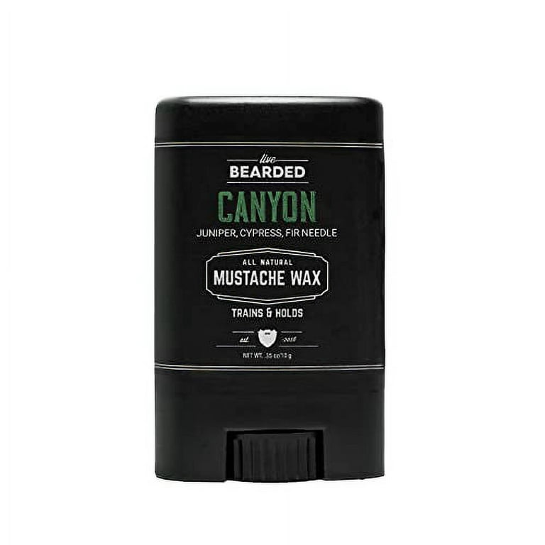 Live Bearded: Mustache Wax - Canyon - 0.35 Oz - Medium Hold - All-Natural  Ingredients with Beeswax, Lanolin, Jojoba Oil and Essential Oils for