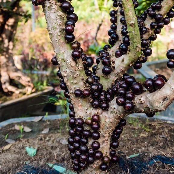 Live Black Jaboticaba Tree Plant, 1 Ft Tall, Sweet Fruit Tree, Ready to Grow, Suitable for Outdoor Garden or Containers