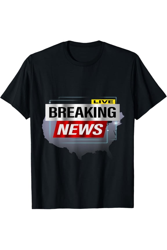 Live Breaking News Broadcast Report Design T-Shirt