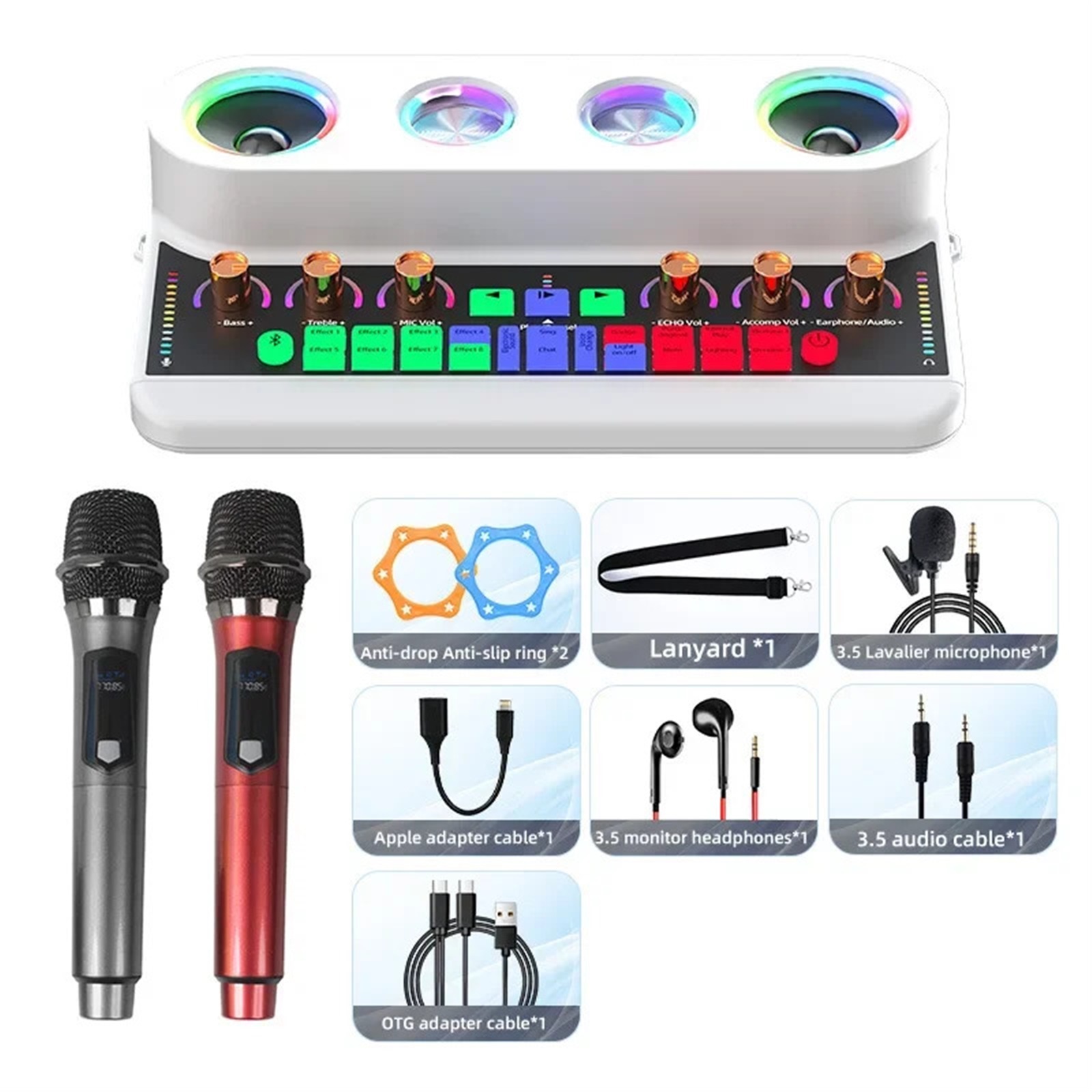 Live Broadcast Sound Card Au-dio Integrated Machine Home KTV Device ...