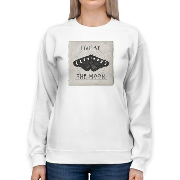 Live By The Moon I. Sweatshirt Women -Victoria Borges Designs, Female XX-Large