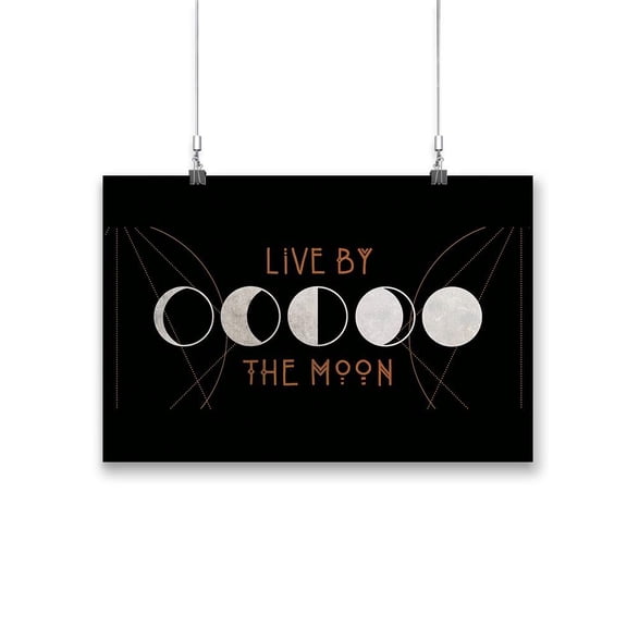 Live By The Moon Poster - Victoria Borges Designs,