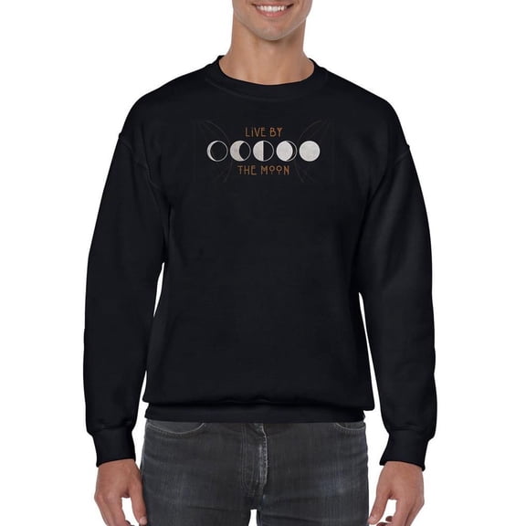Live By The Moon Sweatshirt Men -Victoria Borges Designs, Male 3X-Large