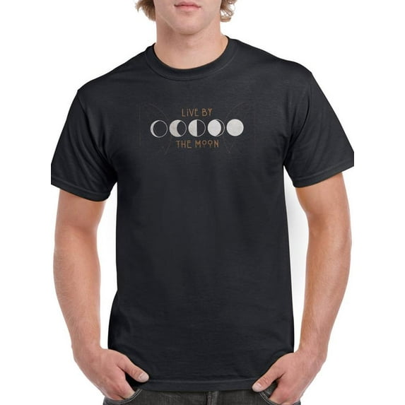 Live By The Moon T-Shirt Men -Victoria Borges Designs, Male Medium