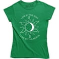 thumbnail image 1 of Live By The Sun Love By The Moon - Stars Day Night Women's Gift Tee Shirt, 1 of 4