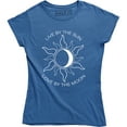 thumbnail image 1 of Live By The Sun Love By The Moon - Stars Day Night Women's Gift Tee Shirt, 1 of 4