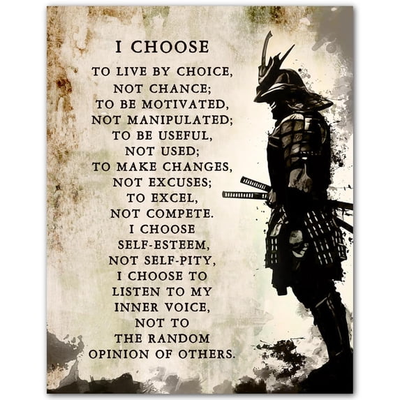 Live By Choice - Motivational Wall Art Print - Positive Quotes Wall Decor - Encouragement Gifts - Positive Sayings for Wall Décor - (Unframed, 27 x 40 inches)