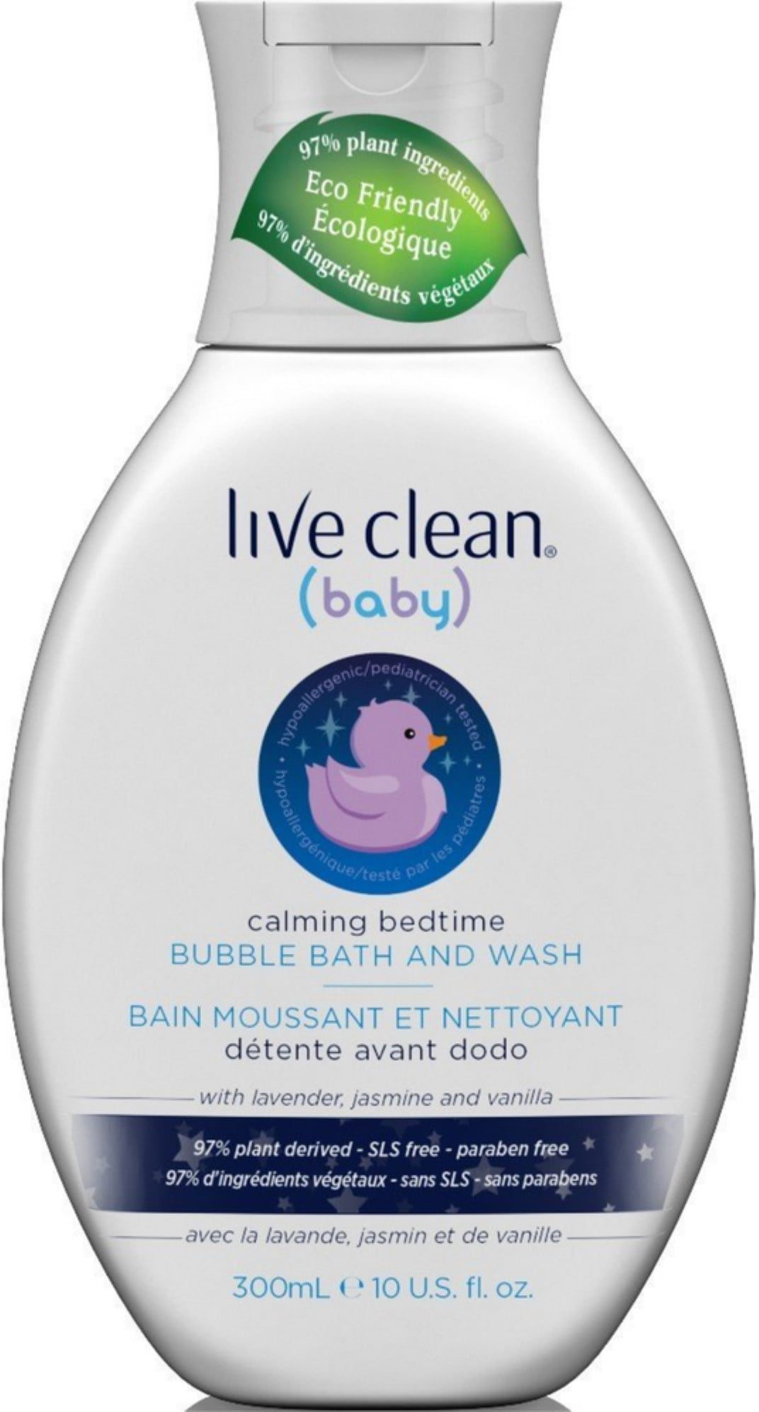 Live Clean Baby Calming Bedtime Bubble Bath & Wash 10 oz