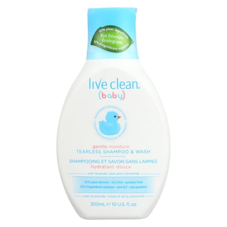 Live Clean Baby Gentle Moisture Tearless Shampoo & Wash, 10 fl oz
