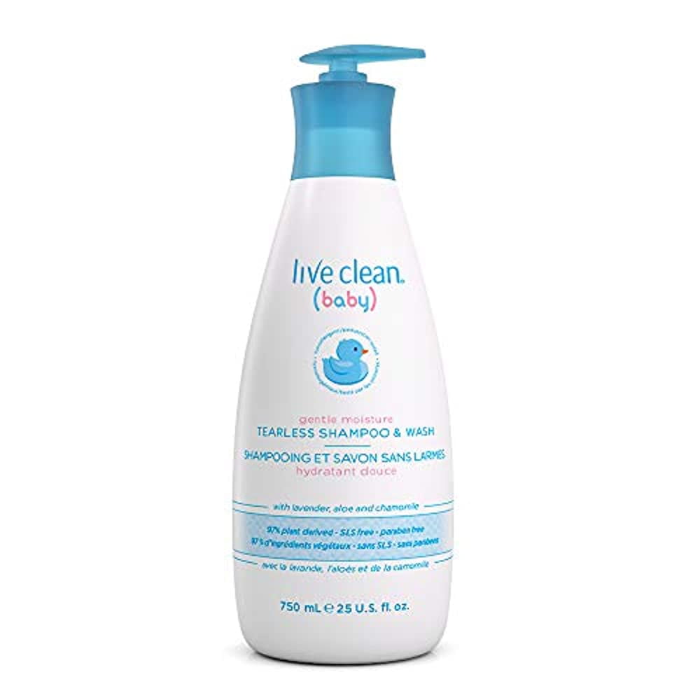 Live Clean Baby TEARLESS SHAMPOO WASH Organic Eco Friendly 750 ml 25 fl oz