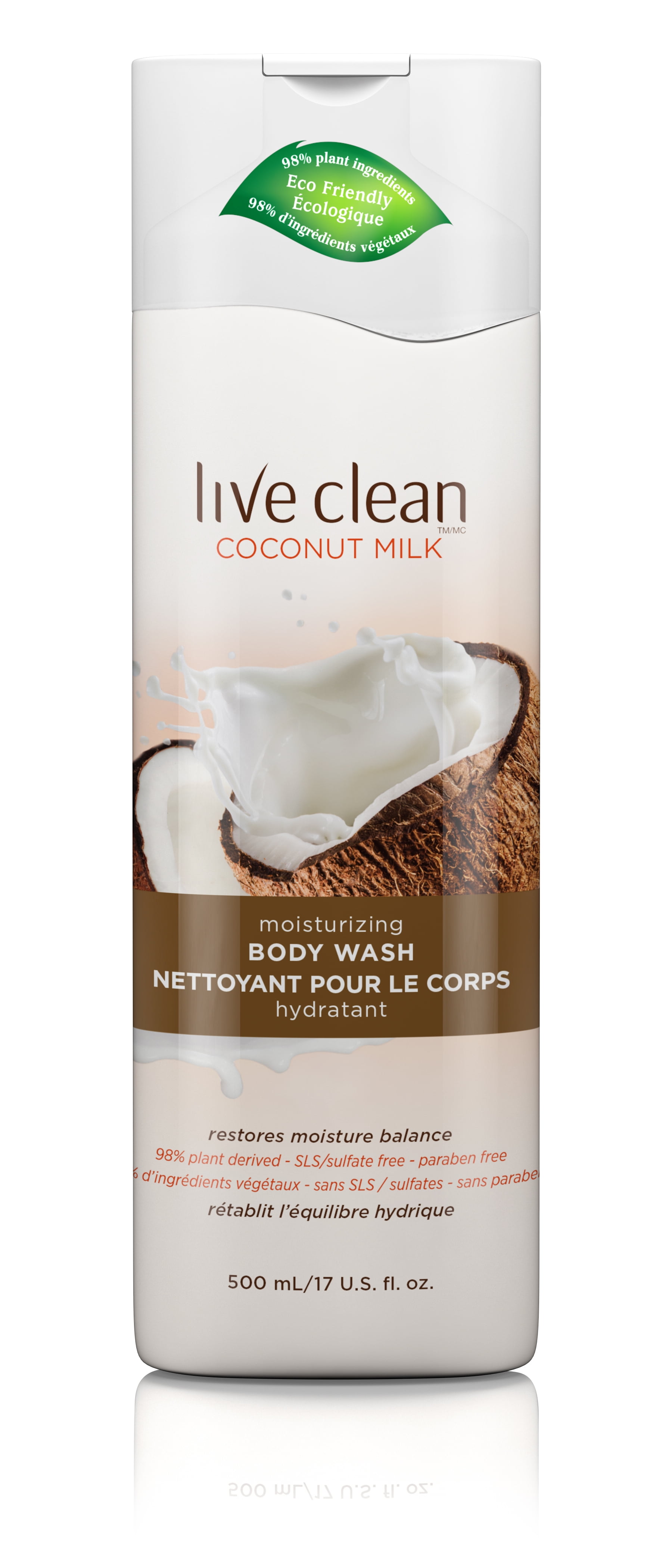 Live Clean Coconut Milk Body Wash, 17 oz. Bottle