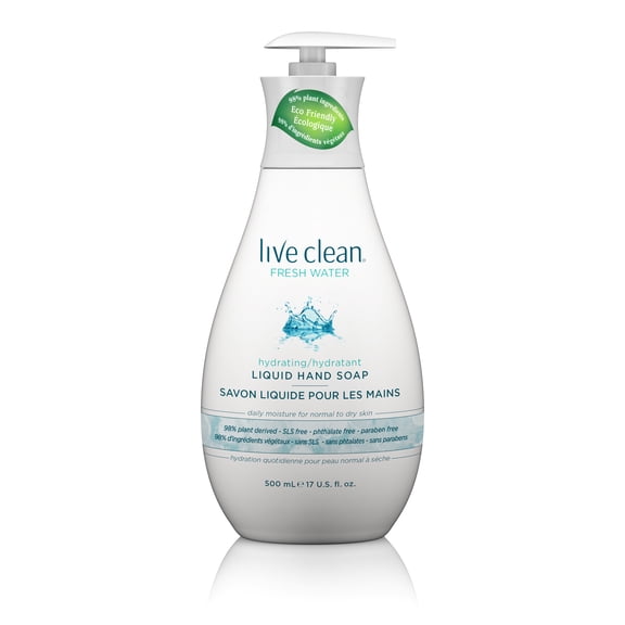 Live Clean Hydrating Liquid Hand Soap, Fresh Water 17 oz