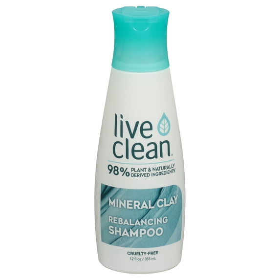 Live Clean Shampoo, Rebalancing Mineral Clay, 12 Oz