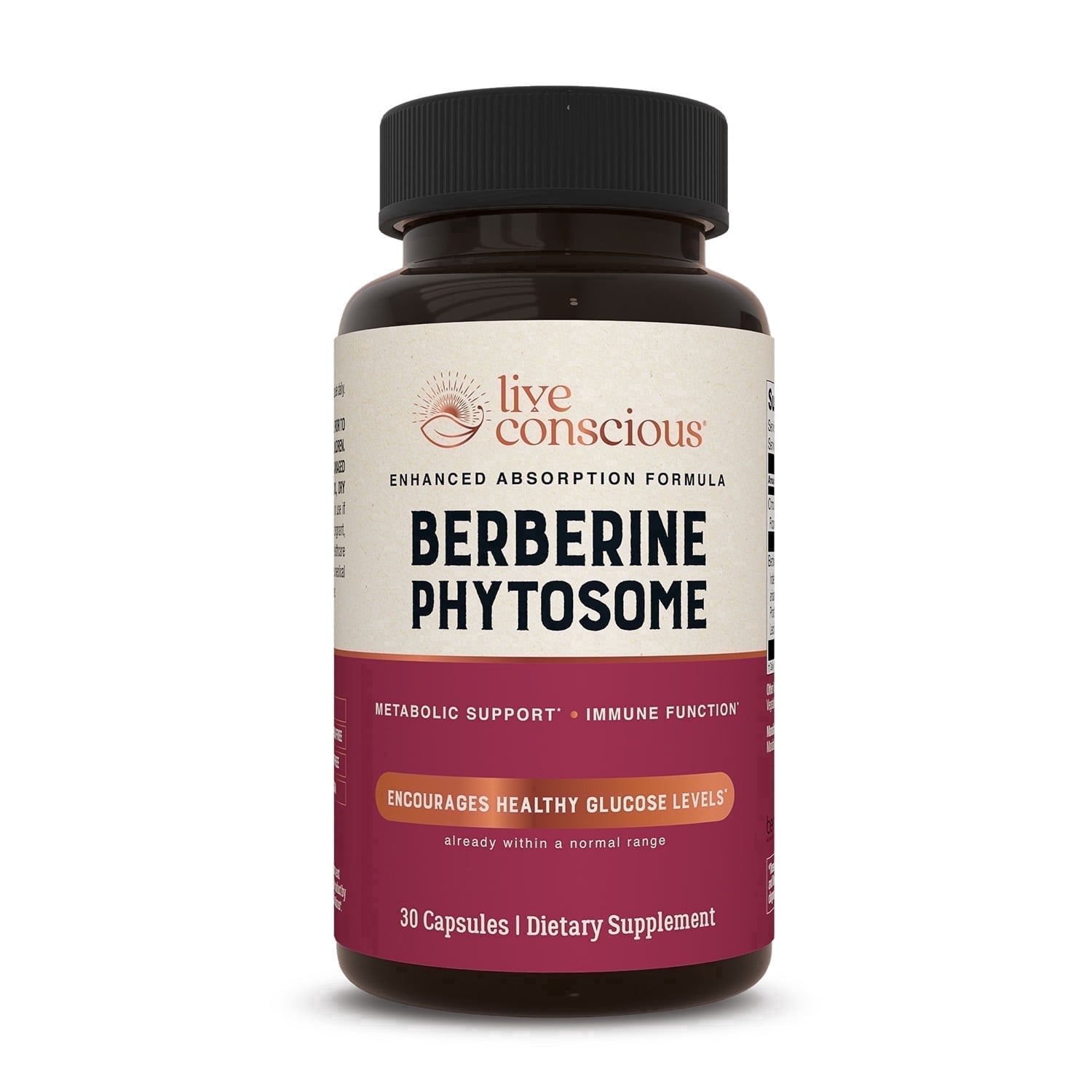 Live Conscious Berberine Phytosome - Bioavailable Formula for Blood Sugar, Energy & Weight Management (30-Day Supply)