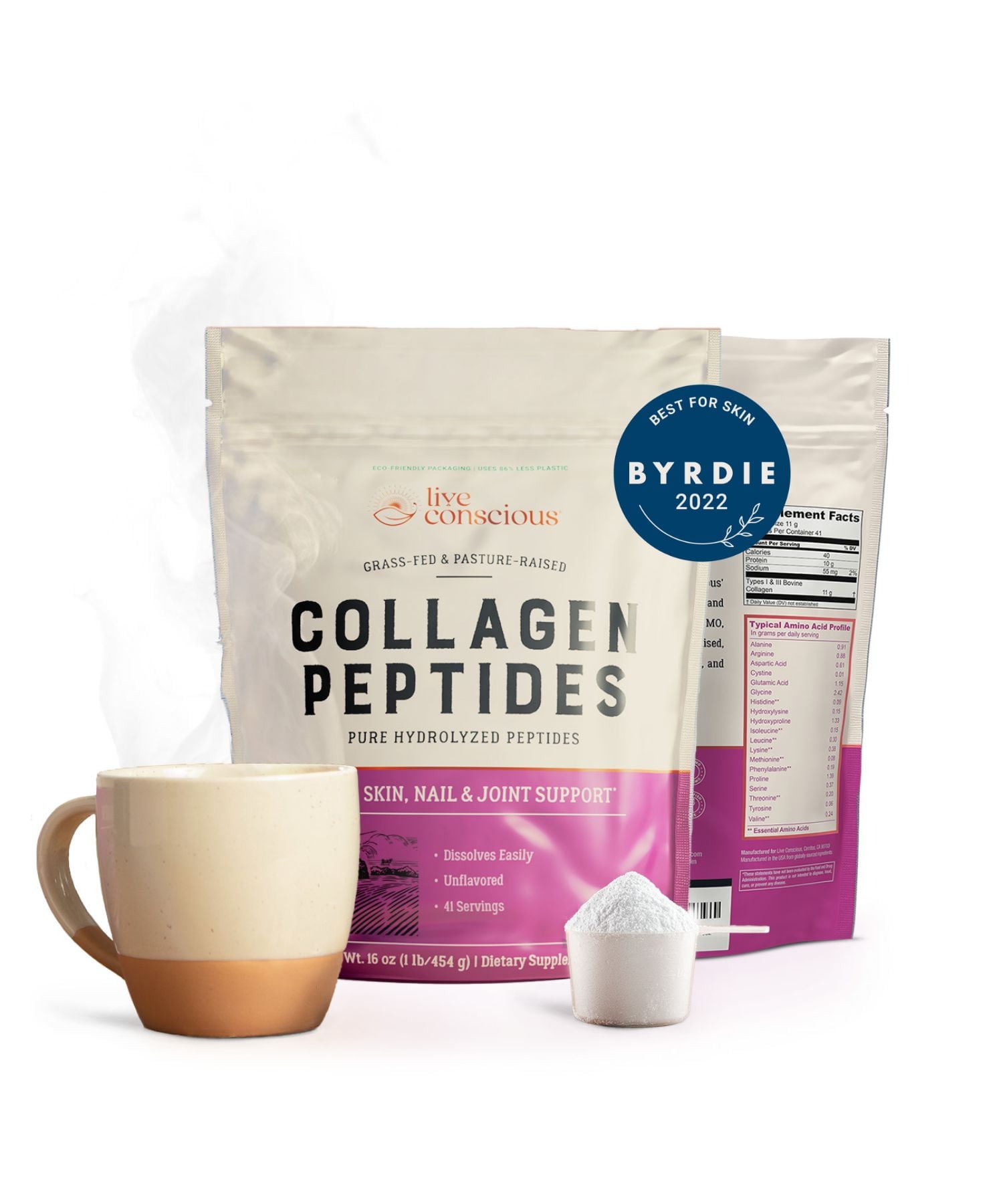 Live Conscious Collagen Peptides Hydrolyzed Powder