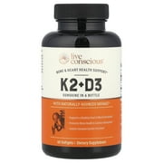 Live Conscious K2+D3, 60 Softgels