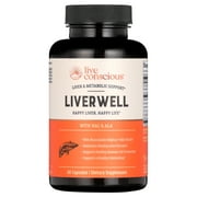 Live Conscious LiverWell Liver Cleanse with NAC, for Men and Women, 800 mg, 30 Servings