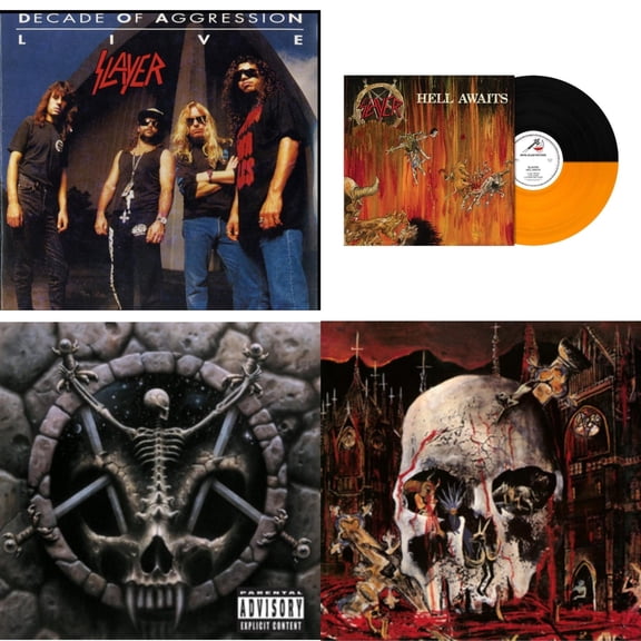 Live: Decade Of Aggression & Hell Awaits (Transparent Orange & Black Split LP Vinyl) & Divine Intervention & South Of Heaven