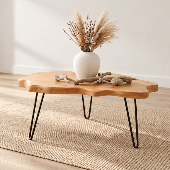 Live Edge Cedar Wood Coffee Table 32.5" W X 17" D 16" H