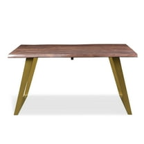 Live Edge Dining Table Gold Legs