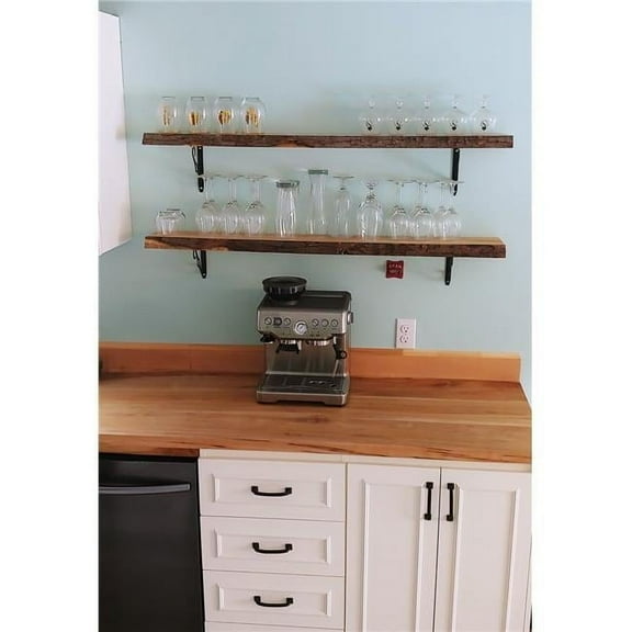 Live Edge Timber 105768 4 ft. Square Edge Maple Shelf