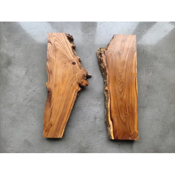 Live Edge Wild Olive Wood Slab for DIY and Epoxy River Table (20", Natural)