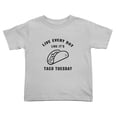 thumbnail image 1 of Live Every Day Like It's Taco Tuesday Funny Toddler T Shirts for Boys Girls (Gray, 2T), 1 of 5