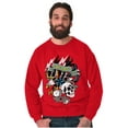 thumbnail image 1 of Live Fast Eagle Skull Dice Tattoo Unisex Plus Fleece Graphic Sweatshirt Brisco Brands 2X, 1 of 5