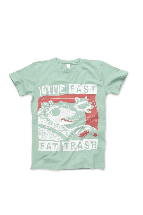 Live Fast Eat Trash Tshirt, Racoon Meme T-shirt, Funny Racoon Shirt, Funny Trash Panda Shirts, Racoon Tee, Funny Animal Gift