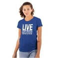 thumbnail image 1 of Live Fearless For Jesus Christian Womens Slim Fit Graphic Tee Brisco Brands S, 1 of 5