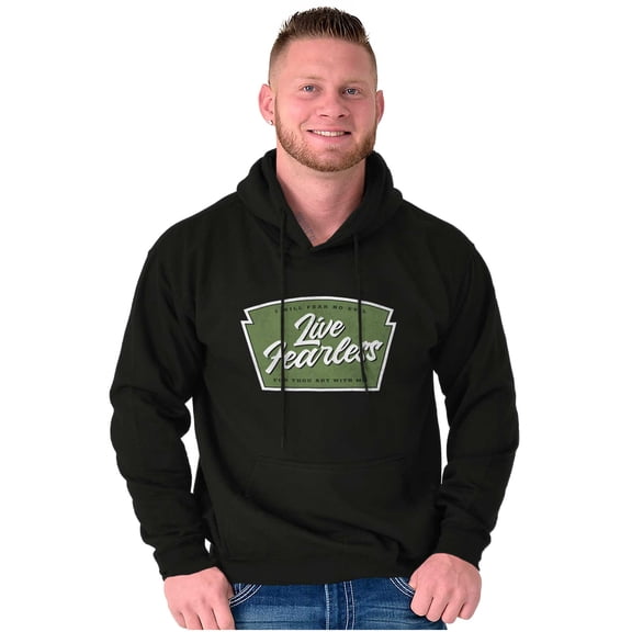 Live Fearless in God Christian Faith Unisex Plus Size Hoodie Brisco Brands 3X