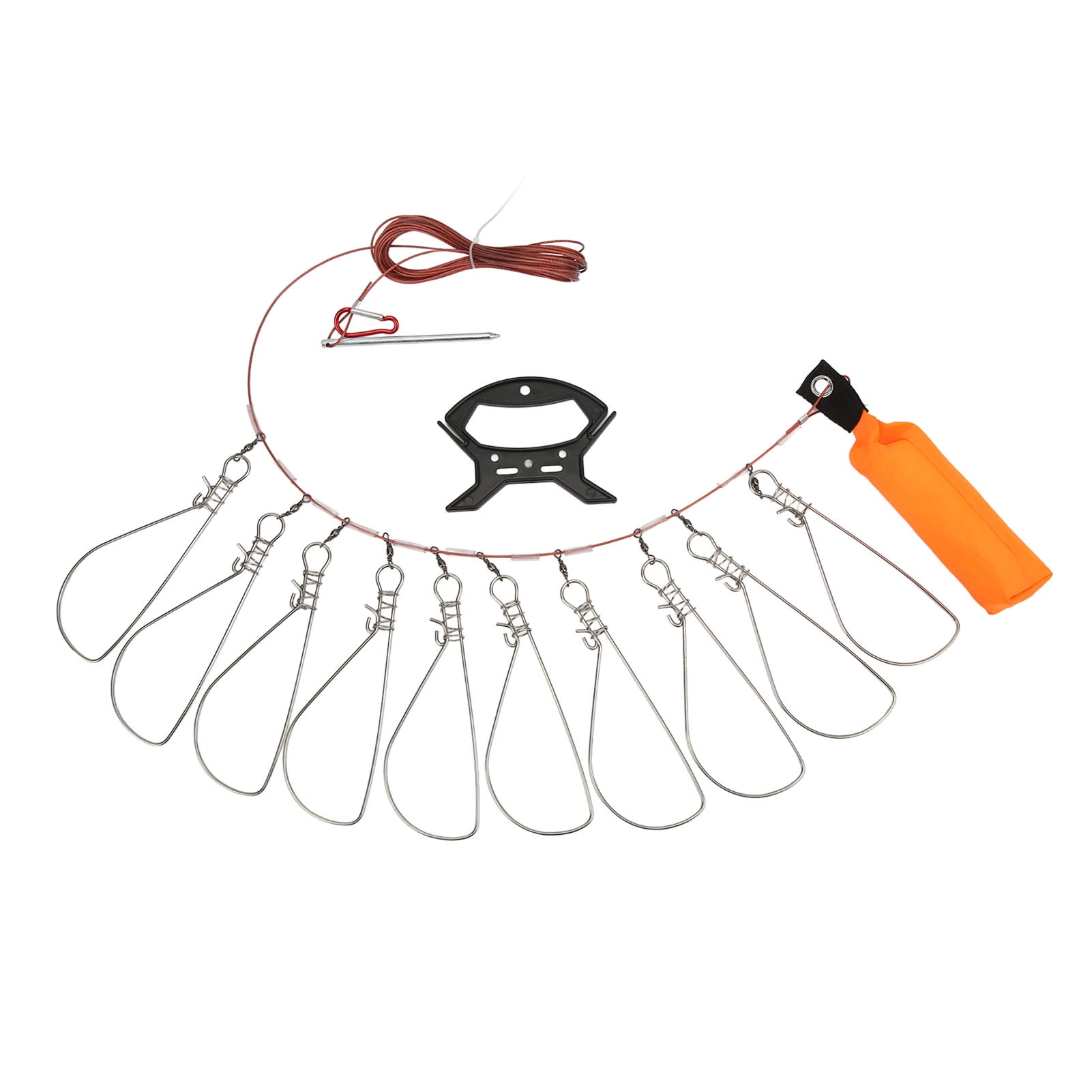 Live Fish Lock with Foam Float Stick Steel Wire Fishing Lock Buckle