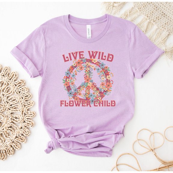 Live Free Flower Child T-shirt, Wild Flower Shirt, Summer Top, Hippie , Summer Shirts, Free Spirit , Everyday Top, Reading Tee Tshirt All Size S-5XL