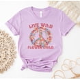 thumbnail image 1 of Live Free Flower Child T-shirt Wild Shirt Summer Top Hippie Gift Shirts Spirit Everyday Reading Tee Life In Full Bloom Vintage Wildflower Stay Positive, 1 of 3