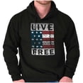 thumbnail image 1 of Live Free Geometric American Flag USA Hoodie Sweatshirt Women Men Brisco Brands M, 1 of 6