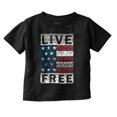 thumbnail image 1 of Live Free Geometric American Flag USA Toddler Boy Girl T Shirt Infant Toddler Brisco Brands 4T, 1 of 6