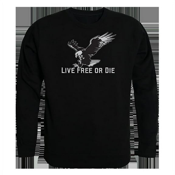 Live Free Graphic Crew Neck Sweatshirt, Black - Large