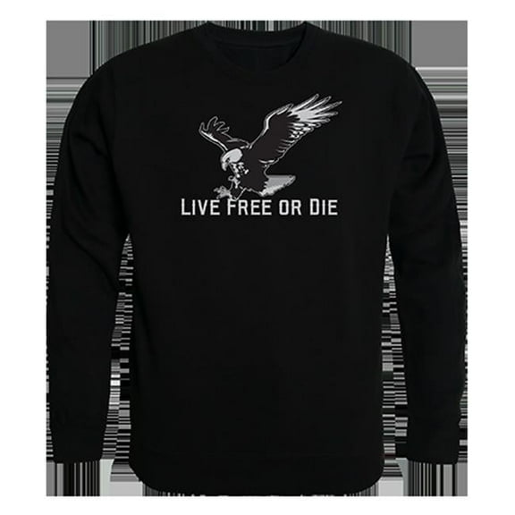 Live Free Graphic Crew Neck Sweatshirt, Black - Small