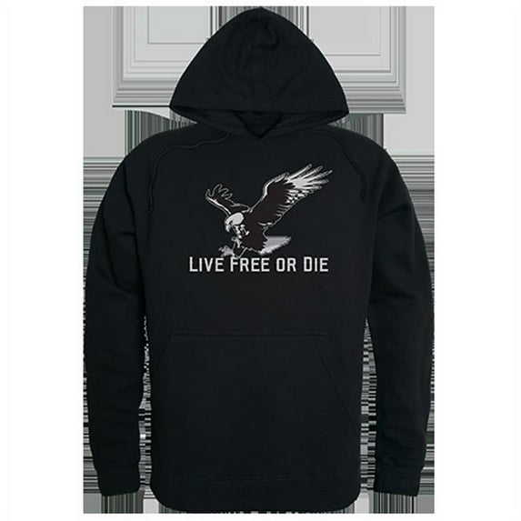 Live Free Graphic Pullover Hoodie, Black - 2X