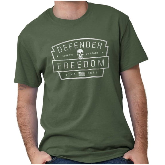 Live Free Liberty Death Freedom Men's Graphic T Shirt Tees Brisco Brands L