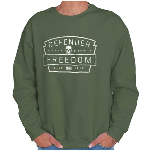 Live Free Liberty Death Freedom Sweatshirt for Men or Women Brisco Brands M