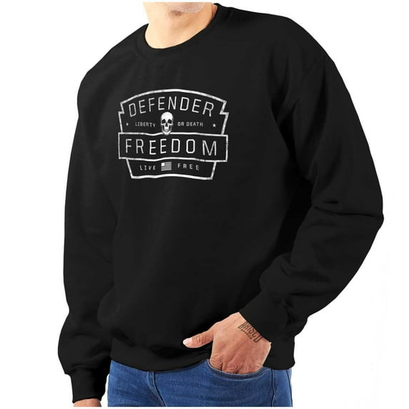 Live Free Liberty Death Freedom Unisex Plus Fleece Graphic Sweatshirt Brisco Brands 3X