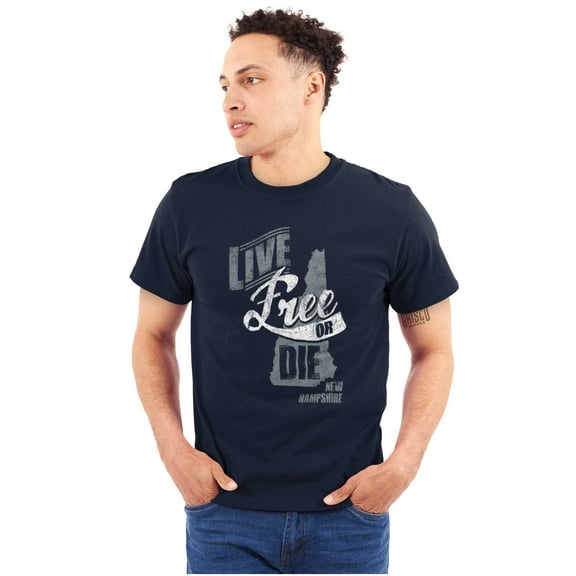Live Free Or Die New Hampshire Motto Plus Size Crewneck Graphic Tee Shirt Brisco Brands 3X
