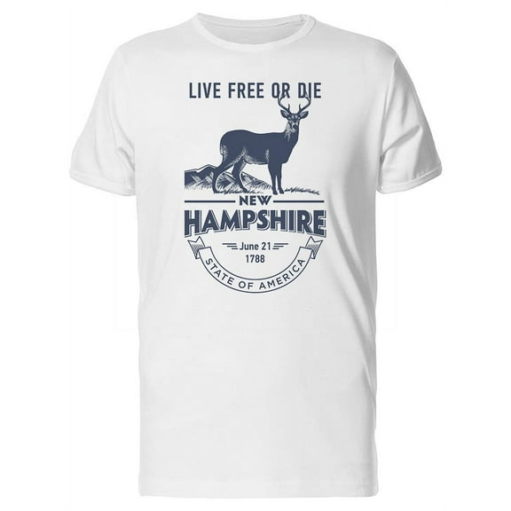Live Free Or Die New Hampshire T-Shirt Men -Image by Shutterstock, Male Medium