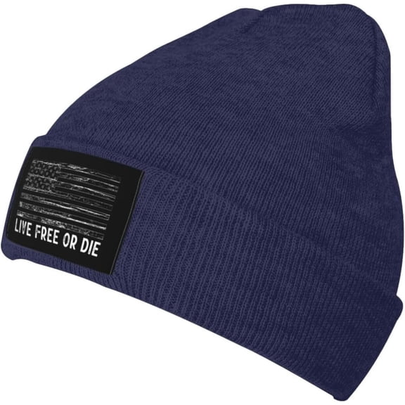 Live Free Or Die Winter Beanie Hat for Men Women Daily Knit Cap Warm Skull Caps for Cold Weather