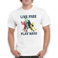thumbnail image 1 of Live Free Play Hard T-Shirt Men -Smartprints Designs, Male Medium, 1 of 4