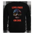 thumbnail image 1 of Live Free Skull Graphic Crew Neck Sweatshirt, Black - Small, 1 of 1